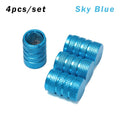 4PC Universal Dustproof Aluminium Alloy Bicycle Cap Wheel Tire Covered Car Truck Tube Tyre Bike Accessories 10 Colors