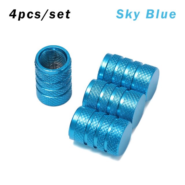4PC Universal Dustproof Aluminium Alloy Bicycle Cap Wheel Tire Covered Car Truck Tube Tyre Bike Accessories 10 Colors