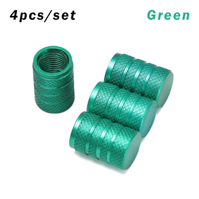 4PC Universal Dustproof Aluminium Alloy Bicycle Cap Wheel Tire Covered Car Truck Tube Tyre Bike Accessories 10 Colors