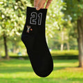 High Quality Fashion Men's Breathable Basketball Socks Elite Thick Sports Socks Unisex Harajukumen's happy Funny Embroider socks