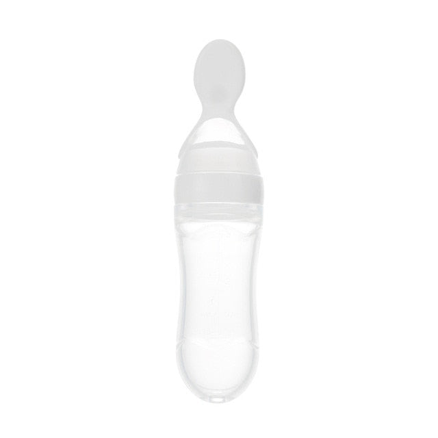 90ML Safe Newborn Baby Feeding Bottle Toddler Silicone Squeeze Feeding Spoon Milk Bottle Baby Training Feeder Food Supplement