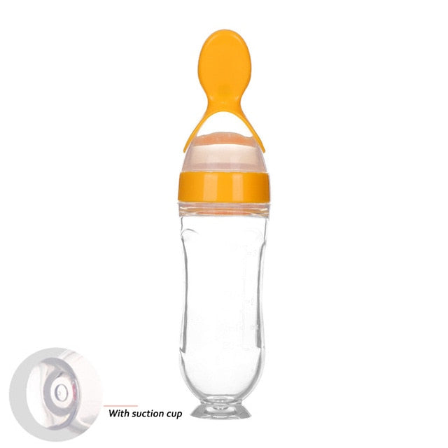 Buy Wholesale China Bpa Free Silicone Baby Food Feeder Colorful Pacifier Baby  Feeder Silicone Spoon & Baby Silicone Squeezing Feeding Spoon at USD 3