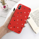 Silicone  Candy Colored Love Heart Phone Case For iPhone 11 Pro X XR XS Max 7 8 6 6s Plus 5 5s SE