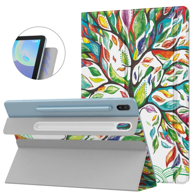 Smart Folio Case For Samsung Galaxy Tab S6 10.5 2019,Slim Lightweight Smart Shell Stand Cover,Strong Magnetic Adsorption for Tab