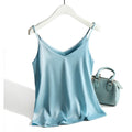 Spaghetti Strap Top Women Halter V Neck Basic White Cami Sleeveless Satin Silk Tank Tops Women'S Summer 2021 Camisole Plus Size