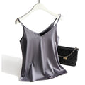 Spaghetti Strap Top Women Halter V Neck Basic White Cami Sleeveless Satin Silk Tank Tops Women'S Summer 2021 Camisole Plus Size