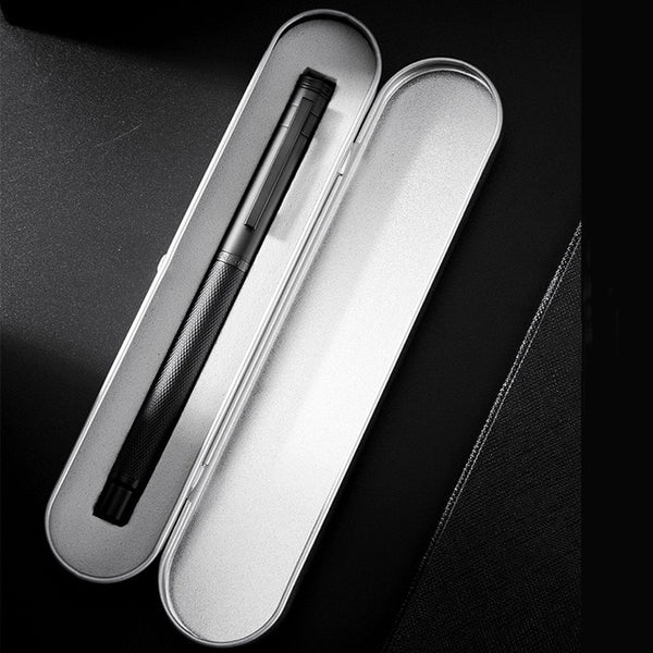 Black Metal Fountain Pen Titanium Black EF/F Nib High Quality Tree Texture Excellent Writing Gifts For Business Office Supplies