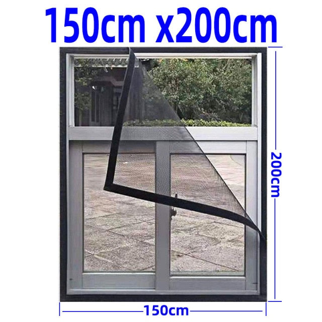 Inset Window Screen Mesh, Air Tulle Adjustable Summer Invisible Anti-Mosquito net Fiberglass Removable Washable Customize Screen