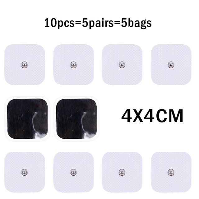 10Pcs/lot 4*4cm Electrode Pads For Tens Acupuncture Physiotherapy Machine Ems Nerve Muscle Stimulator Slimming Massager Patch