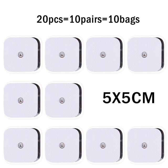 10Pcs/lot 4*4cm Electrode Pads For Tens Acupuncture Physiotherapy Machine Ems Nerve Muscle Stimulator Slimming Massager Patch