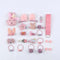 18/24 Pcs/Set Children Hair Clip Set Baby Head flower Fabric Bow Barrettes Hair clips Girl Elastic hair Headband Headdress Gift