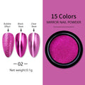 Nail Art Mirror Pigment Powder  Nail Glitters Metallic Color for Nail Art UV Gel Polishing Rose Gold Silver Colors