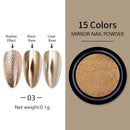 Nail Art Mirror Pigment Powder  Nail Glitters Metallic Color for Nail Art UV Gel Polishing Rose Gold Silver Colors