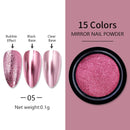 Nail Art Mirror Pigment Powder  Nail Glitters Metallic Color for Nail Art UV Gel Polishing Rose Gold Silver Colors