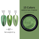 Nail Art Mirror Pigment Powder  Nail Glitters Metallic Color for Nail Art UV Gel Polishing Rose Gold Silver Colors