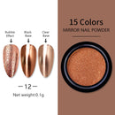 Nail Art Mirror Pigment Powder  Nail Glitters Metallic Color for Nail Art UV Gel Polishing Rose Gold Silver Colors
