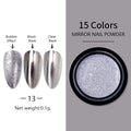 Nail Art Mirror Pigment Powder  Nail Glitters Metallic Color for Nail Art UV Gel Polishing Rose Gold Silver Colors