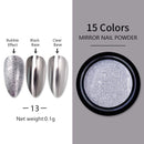 Nail Art Mirror Pigment Powder  Nail Glitters Metallic Color for Nail Art UV Gel Polishing Rose Gold Silver Colors