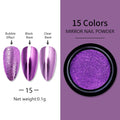 Nail Art Mirror Pigment Powder  Nail Glitters Metallic Color for Nail Art UV Gel Polishing Rose Gold Silver Colors