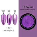 Nail Art Mirror Pigment Powder  Nail Glitters Metallic Color for Nail Art UV Gel Polishing Rose Gold Silver Colors