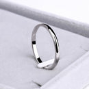 CACANA Stainless Steel Rings Rose Gold Anti-allergy Smooth Simple Wedding Couples Rings Bijouterie