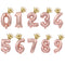 2pcs 32inch Rainbow number Foil Balloons air Balloon birthday party decorations kids Rose gold pink silver blue 0-9 Digit ball