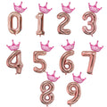 2pcs 32inch Rainbow number Foil Balloons air Balloon birthday party decorations kids Rose gold pink silver blue 0-9 Digit ball