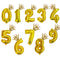 2pcs 32inch Rainbow number Foil Balloons air Balloon birthday party decorations kids Rose gold pink silver blue 0-9 Digit ball
