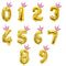 2pcs 32inch Rainbow number Foil Balloons air Balloon birthday party decorations kids Rose gold pink silver blue 0-9 Digit ball