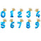2pcs 32inch Rainbow number Foil Balloons air Balloon birthday party decorations kids Rose gold pink silver blue 0-9 Digit ball