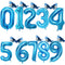 2pcs 32inch Rainbow number Foil Balloons air Balloon birthday party decorations kids Rose gold pink silver blue 0-9 Digit ball