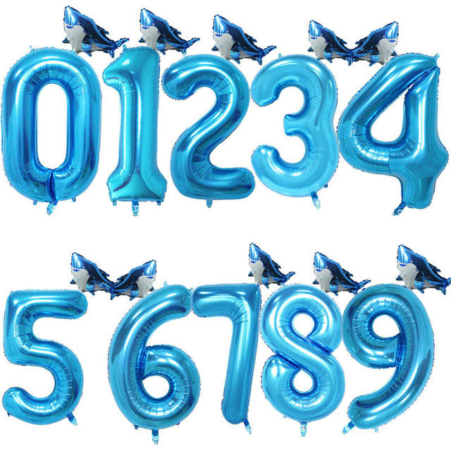 2pcs 32inch Rainbow number Foil Balloons air Balloon birthday party decorations kids Rose gold pink silver blue 0-9 Digit ball
