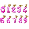 2pcs 32inch Rainbow number Foil Balloons air Balloon birthday party decorations kids Rose gold pink silver blue 0-9 Digit ball