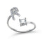 HI MAN New Design Fashion Pavé CZ Adjustable 26 Initial Letter Ring For Women Simple Elegant Jewelry Friendship Gift Wholesale