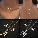 SMJEL A-Z Alphabet Necklace Tiny Heart Initial Necklace for Women Girls Kids Personalize Jewelry 26 Letter Collier Pendientes