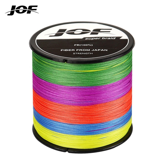 JOF 4 Strands Braided Fishing Line Multifilament 300M 500M 1000M Carp Fishing Japanese Braided Wire Fishing Accessories Pe Line