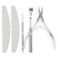 Nail Art Exfoliating Tools Set Nail File Cuticle Nipper Tool Spoon Pusher Remover Cutter Clipper Trimmer Scissors Manicure Tool