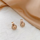 New earrings 2020 tide simple female senior sense niche small French net red earrings small earrings Elegant Prevent Allergy