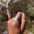 Tocona Bohemia Antique Gold Elephant Flower Rose Heart Crown Carved Rings Set Knuckle Finger Midi Ring for Women Jewelry