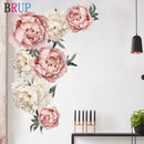 Large Pink Peony Flower Wall Stickers / Decals