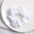 1PC Satin Silk Solid Color Scrunchies Elastic Hair Bands 2019 New Women Girls Hair Accessories Ponytail Holder Hair Ties Rope