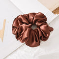 1PC Satin Silk Solid Color Scrunchies Elastic Hair Bands 2019 New Women Girls Hair Accessories Ponytail Holder Hair Ties Rope