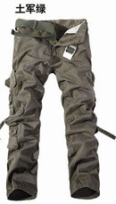 Military Tactical pants men Multi-pocket washed overalls men loose cotton pants male cargo pants for men trousers,size 28-42