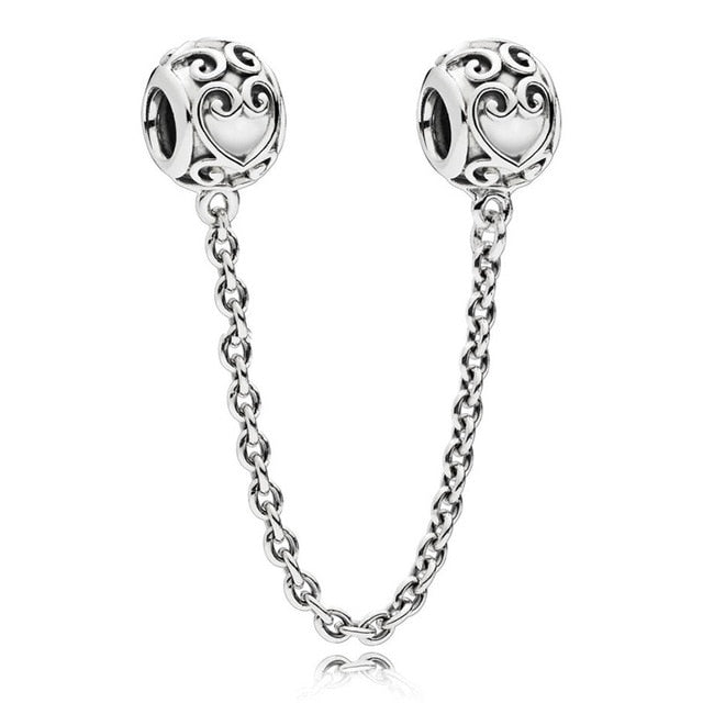 2Pcs/Lot Silver-plate Charm DIY Charm Beaded Pendant, For Making Men Women Bracelet Jewelry Gifts,For Brand Charm Jewelry Make