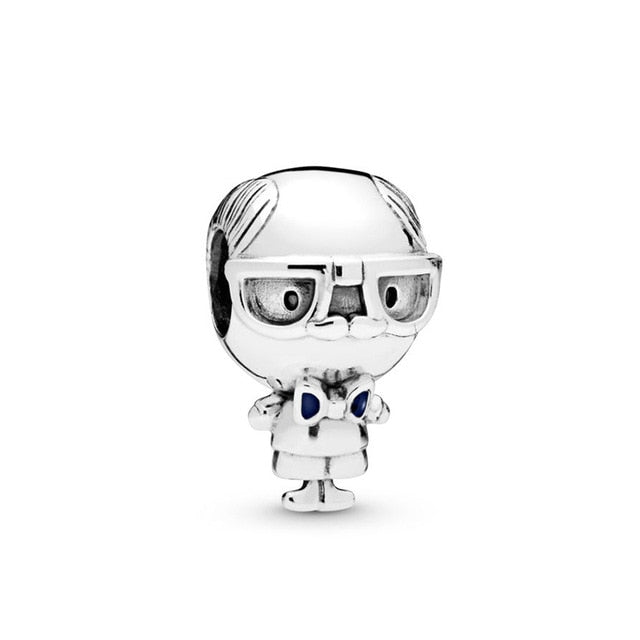 2Pcs/Lot Silver-plate Charm DIY Charm Beaded Pendant, For Making Men Women Bracelet Jewelry Gifts,For Brand Charm Jewelry Make