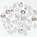 45pcs/lot Cute Selfie Cats Decorative Adhesive Stickers Scrapbooking DIY Diary Album Stick Label Stationery