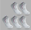 5 Pairs/lot Men Socks Stretchy Shaping Teenagers Short Sock Suit for All Season Non-slip Durable Male Socks Hosiery New