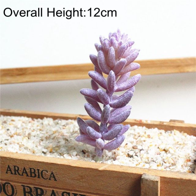 39Styles Purple Flocking Artificial Succulents Plants Home Garden Decoration DIY Plants Wall Flower Arrangement Fake Plants