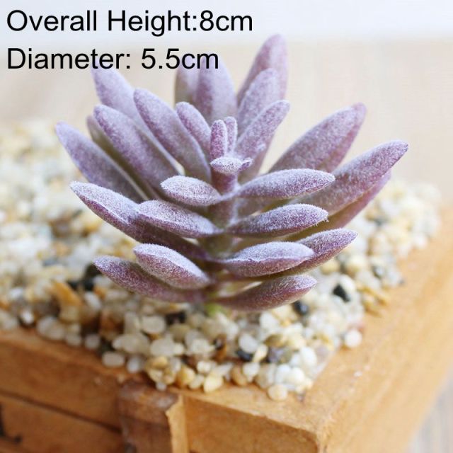39Styles Purple Flocking Artificial Succulents Plants Home Garden Decoration DIY Plants Wall Flower Arrangement Fake Plants