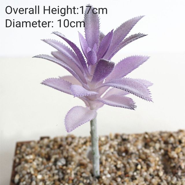 39Styles Purple Flocking Artificial Succulents Plants Home Garden Decoration DIY Plants Wall Flower Arrangement Fake Plants
